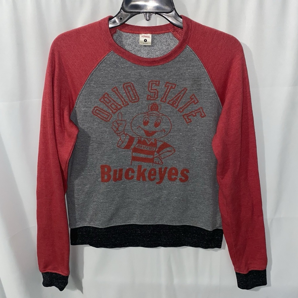 Homage Ohio State University Buckeyes Brutus Sweatshirt Womens Small